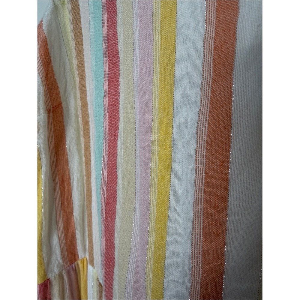 Sezane Pink and Cream Striped Maxi Dress - Picture 5 of 6